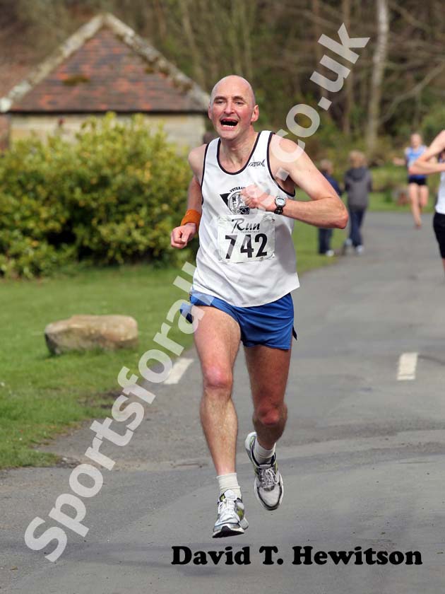 No 742 in the 2012 Run Northumberland 10k Road Race, Cragside, Rothbury, Northumberland.